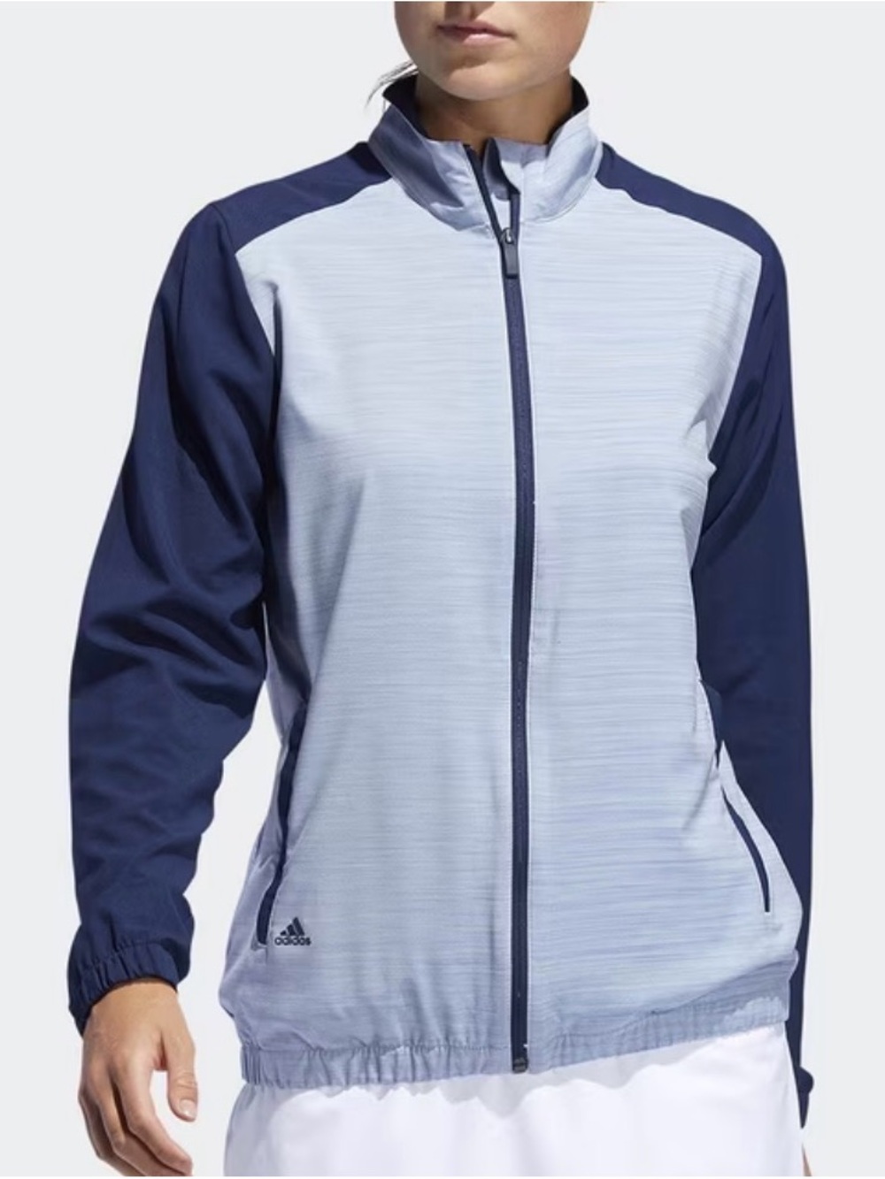 adidas Women's Light Blue and Navy Track Jacket